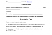 printable free cash donation receipt  pdf  word  eforms  free non profit contribution receipt template pdf