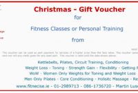 printable personal training voucher template personal trainer gift certificate template excel