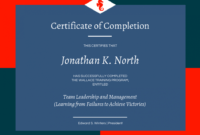 red dark training certificate template leadership training certificate template examples