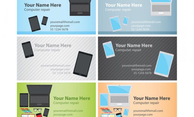 computer visiting card templates  download free vectors computer repair business card template excel