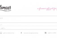 editable $60 gift voucher  glamour nail bar nail gift certificate template samples