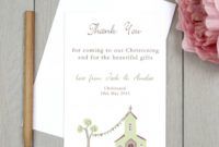 editable personalised christening thank you cards thank you card for baptism idea