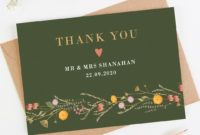 editable rustic wildflowers wedding thank you card wedding thank you card with photo