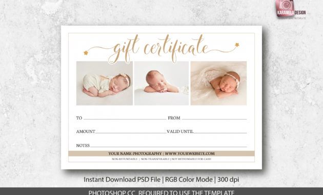 free photography studio gift certificate template photographer gift certificate template