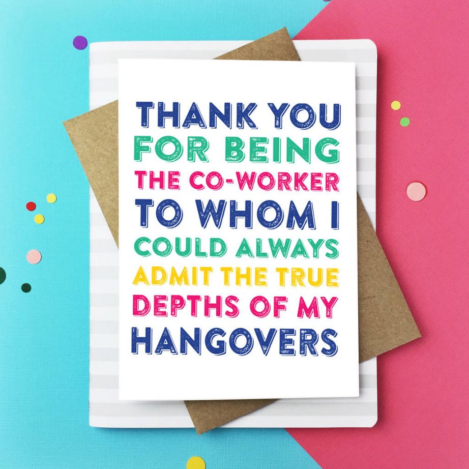 free thank you for being my co worker leaving greetings card thank you card for coworker picture