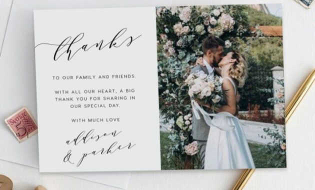 free what to write in a wedding thank you card wedding thank you card with photo