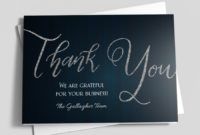 grateful business thank you for your business card