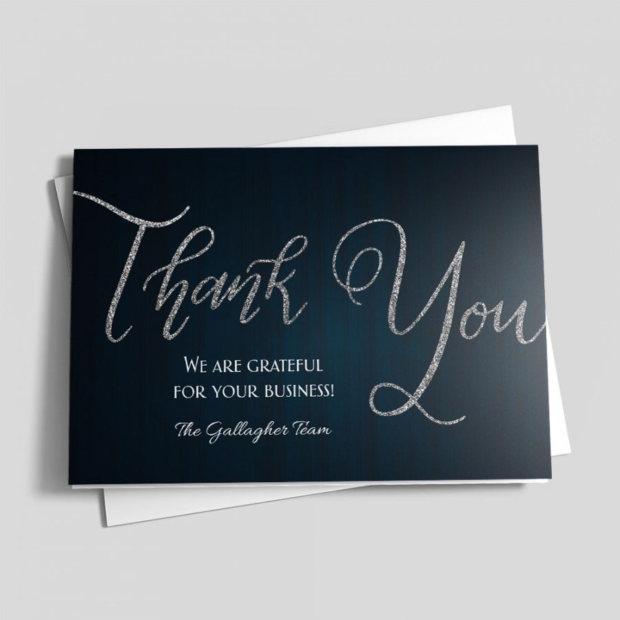 Grateful Business Thank You For Your Business Card | EmetOnlineBlog