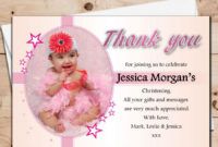 printable 10 personalised girls christening or baptism invitations or thank you card for baptism picture
