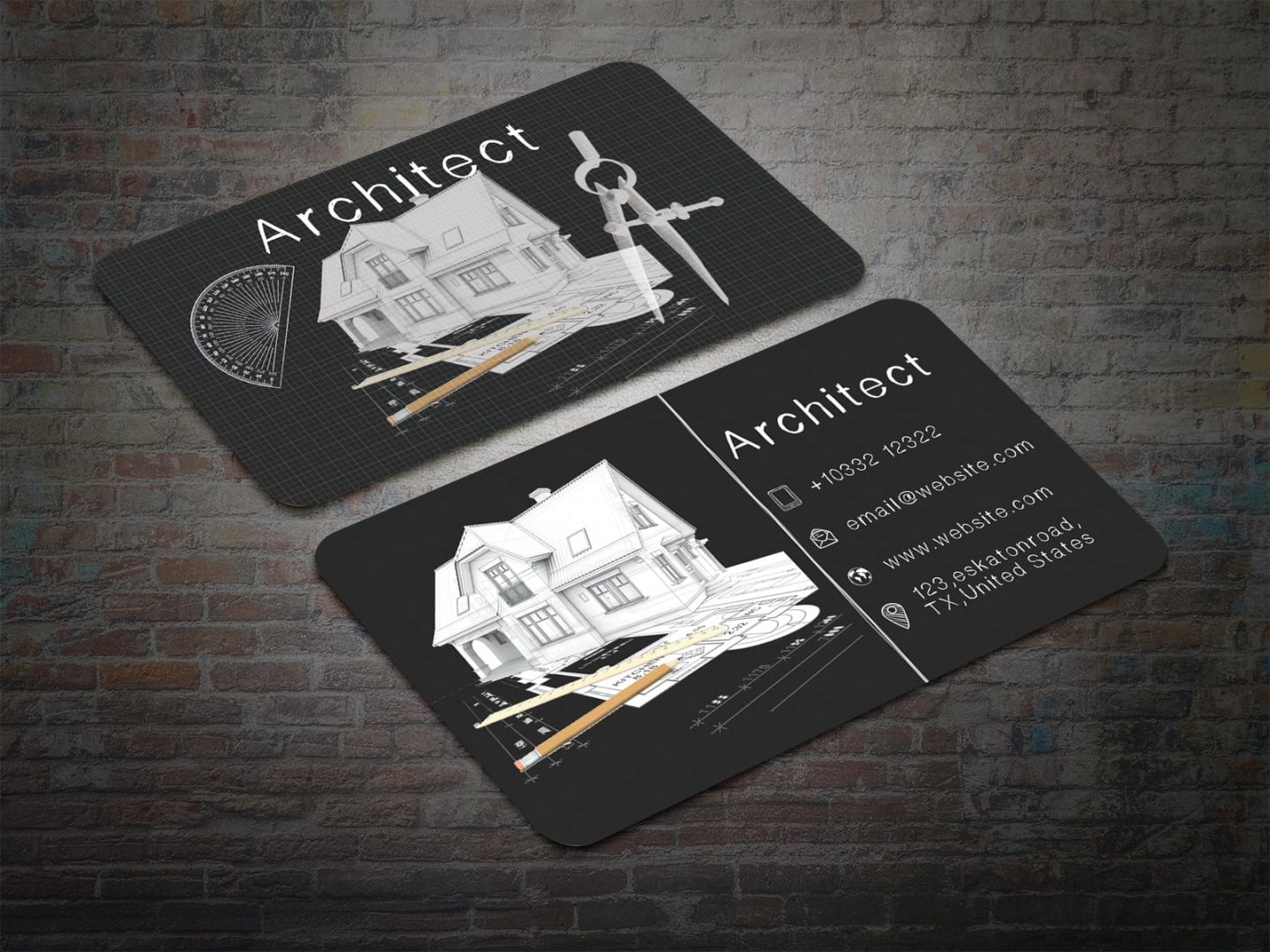 printable business card for architect  techmix architect business card templates excel