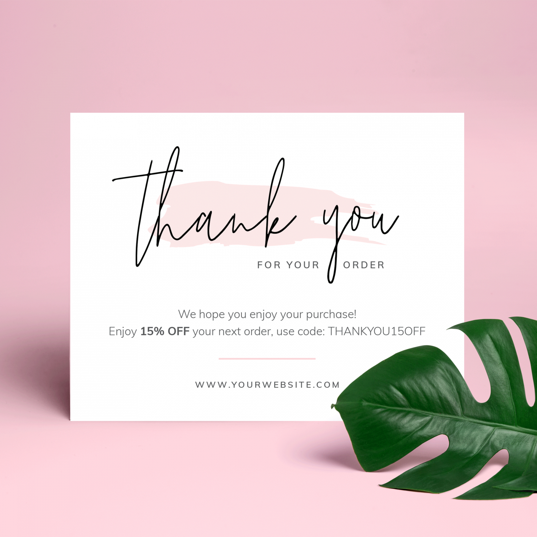 printable editable thank you card template watercolour thank you for your business card idea