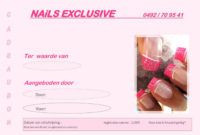 printable manicure gift certificate templates  gift certificate templates nail gift certificate template examples