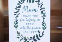 printable mom thank you card  paper on pine mom thank you card thank you card for special person pdf