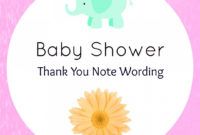 sample of baby shower thank you wording  handmade gift  confetti &amp;amp; bliss thank you card wording for bridal shower hostess design