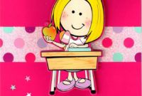 sample of girl thank you classroom assistant greeting card classroom thank you card image