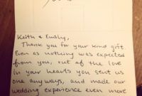 sample of rgiii sent fan a wedding gift thankyou note thank you card to boss for gift doc