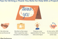 sample thank you letters for help with a project thank you card for employee leaving