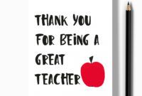 teacher thank you card thank you card for the teacher idea