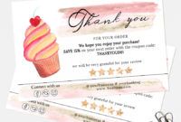 6x4 cupcake bakery business insert card ping gold business thank you card  template business thank you package printable digital business cake decorating business card templates doc