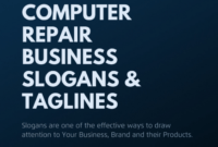 editable 185 catchy computer repair business slogans &amp;amp; taglines auto body business card ideas samples