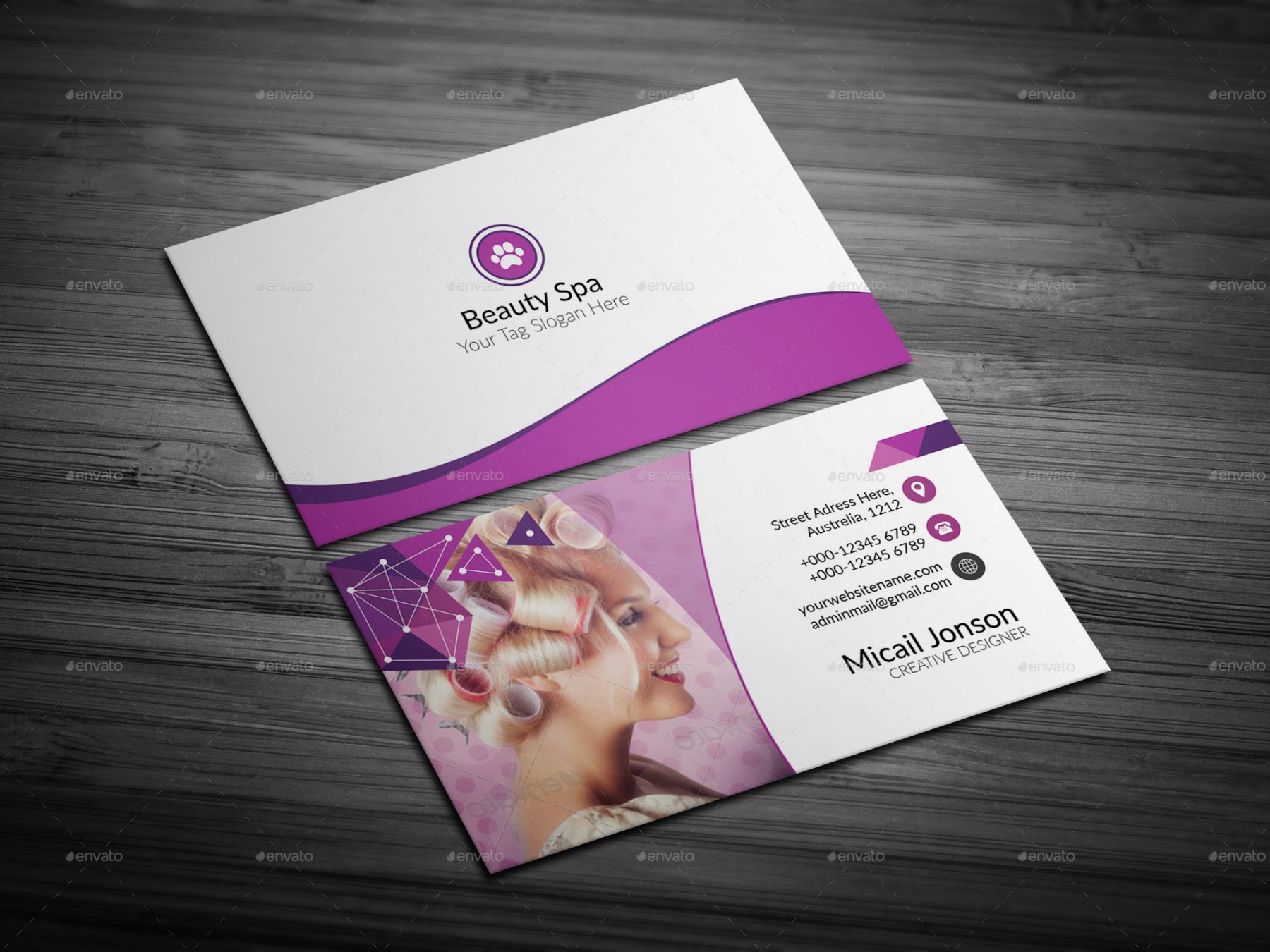 editable beauty &amp;amp; spa business card spa business card design samples