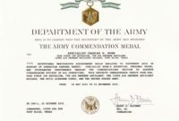 free education  awards army achievement medal certificate template