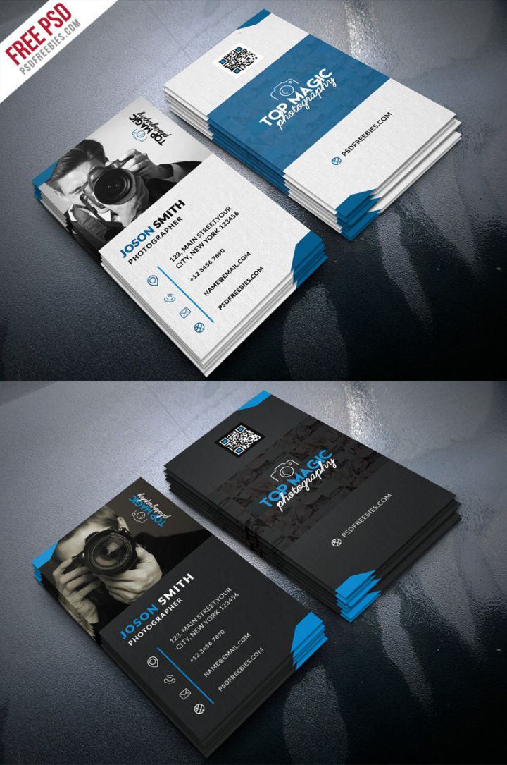 free photographer business card psd bundle  psdfreebies freelance photographer business card