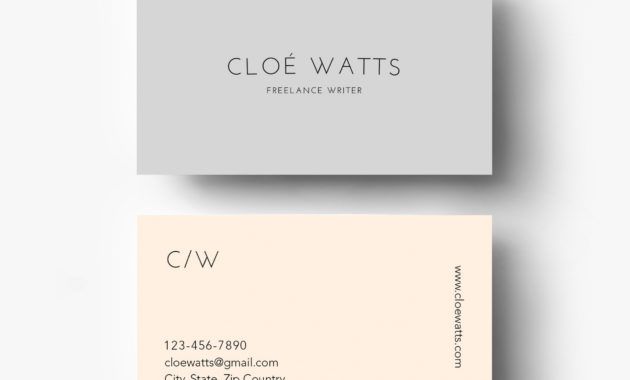 free simple &amp; modern business card template inspiration  cardfaves writer business card template examples