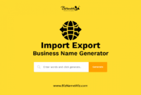 printable 1000 import export business name ideas  availability check universal exports business card doc