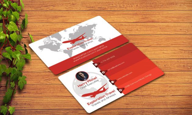 printable 5 best travel agency business cards 2020  techmix travel agent business card template samples