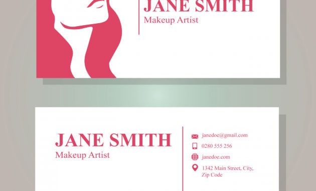 printable makeup artist business card free vector art  14 free makeup artist business card template samples