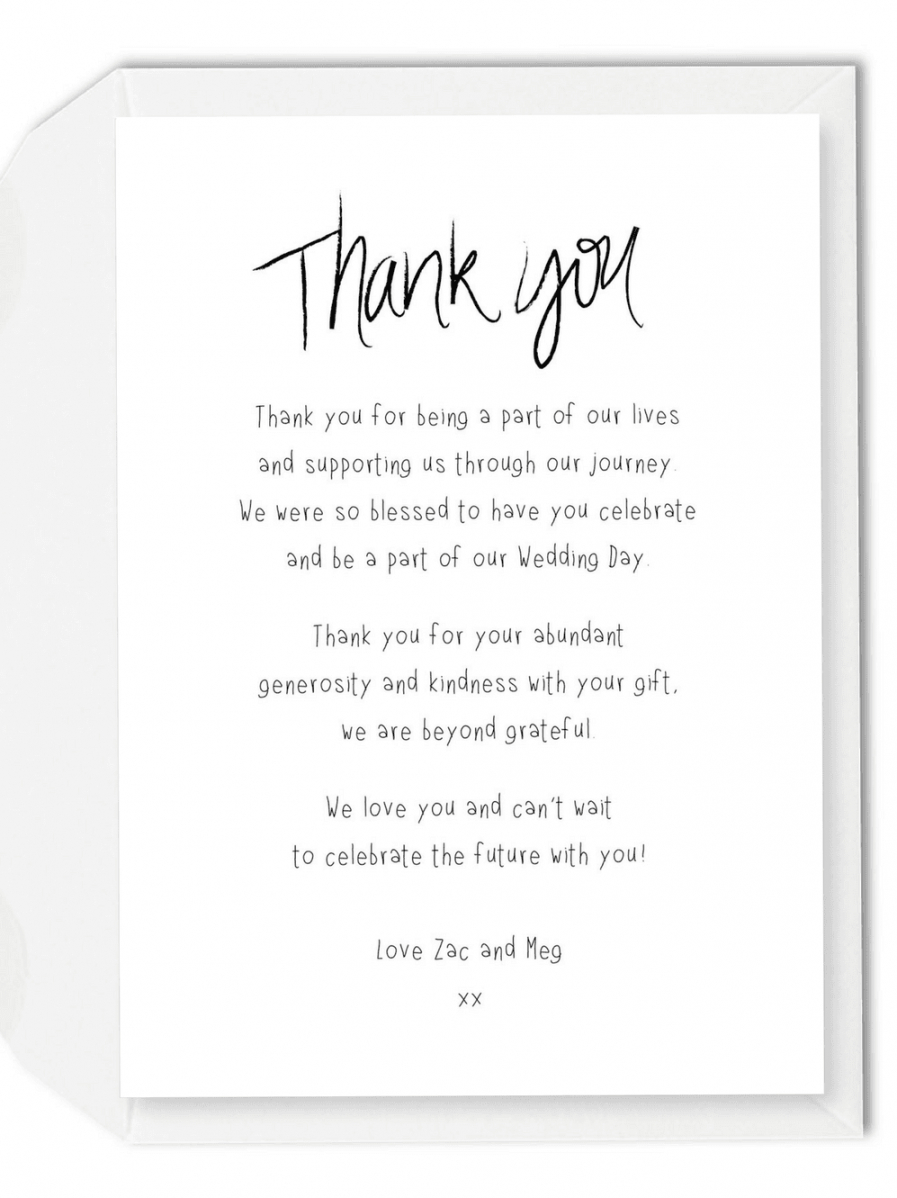 Thank You Card After Wedding Guest | EmetOnlineBlog