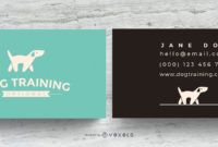 editable dog training business card  vector download dog trainer business card excel