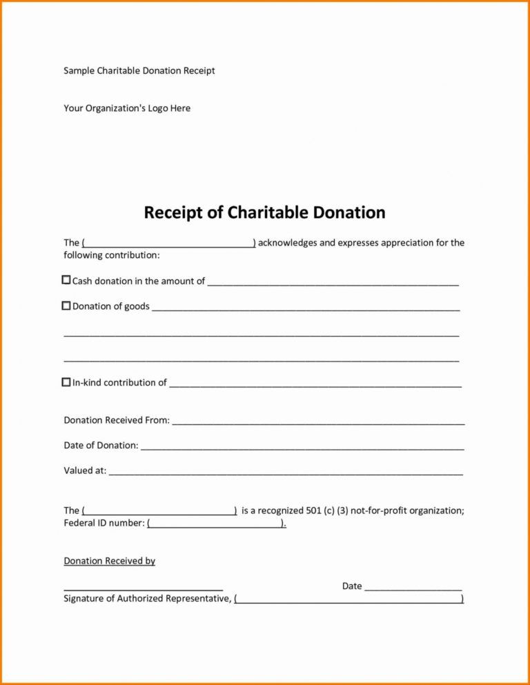 Editable √ Free Tax Receipt For Donation Templateral Tax Receipt For ...