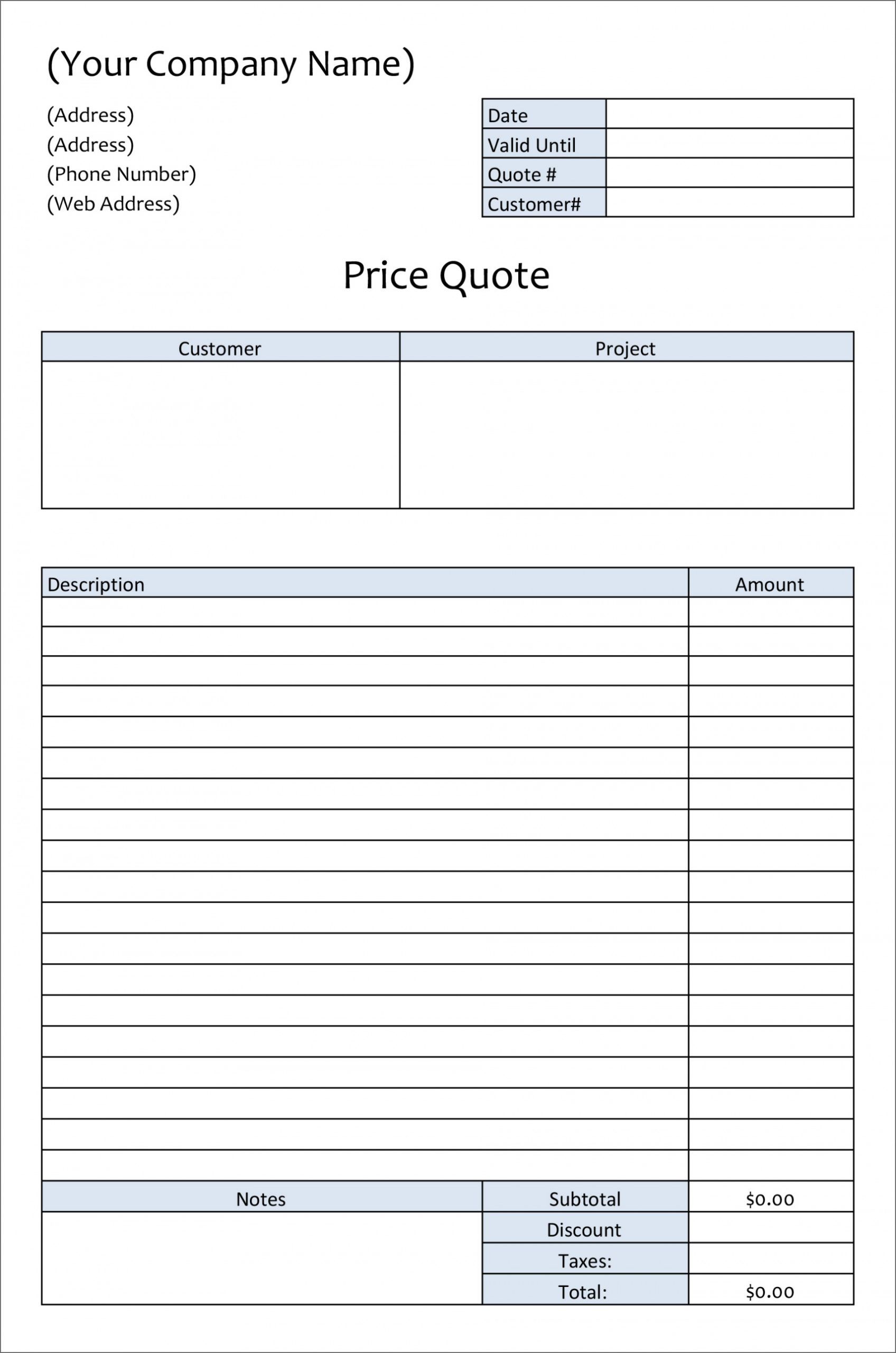 free 23 free templates for price estimations service bids and sale quotation template