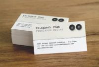 free business card template  author  writer freelance journalist business card