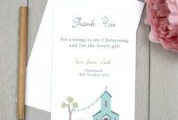 free personalised christening thank you cards baptism thank you photo card image