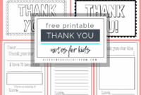 free printable thank you cards for kids  the kitchen table classroom thank you card template for kids design