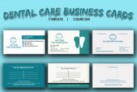 printable bundle of 3 dental care business card templates by ayme dentist business card templates examples