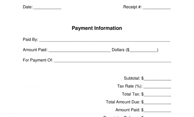 printable free cash payment receipt template  pdf  word  eforms receipt for cash payment template doc