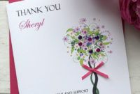 printable handmade thank you card &amp;#039;jeweled tree&amp;#039;  handmade cards thank you card for helping