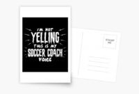 printable i&amp;#039;m not yelling this is my soccer coach voice training gift design   postcard soccer coach business card pdf