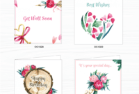 printable paperprint speical occasion greeting cards set flower with thank you get  well soon congratulation best wishes cards set of 4 thank you for get well card image