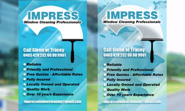 printable window cleaning business card design for a company by window cleaning business card templates excel