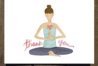 sample of new yoga pose greeting cards!  starr struck thank you card for yoga teacher image