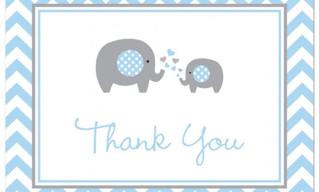 sample of pink elephant baby shower thank you cards and envelopes  50 count thank you card for baby shower gift