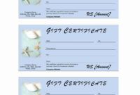 spa gift certificate  ms word templates spa certificate template