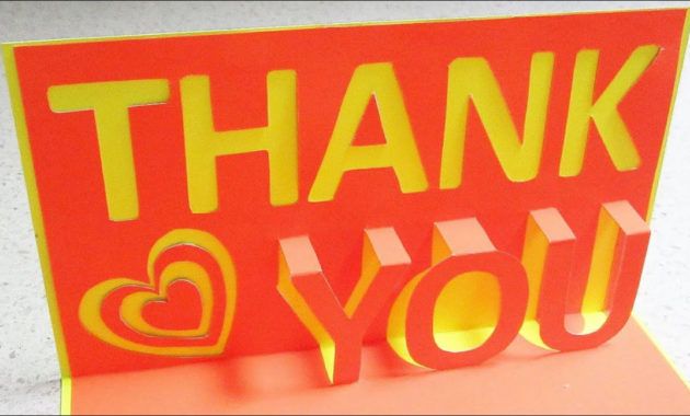 editable thank you pop up card  learn how to make a thankyou popup card from  template  ezycraft thank you pop up card template doc