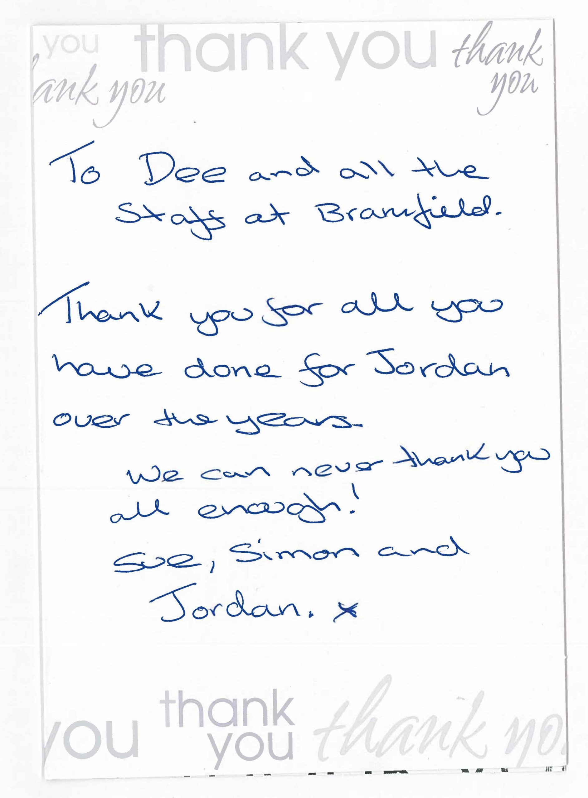 free thank you card from year 11 pupil parents to headteacher 2 thank you card to parents picture