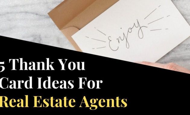 printable 5 thank you letter samples for real estate agents — rev real thank you card for realtor